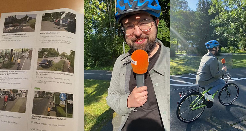 Theorie und Praxis: Schafft Reporter Flo die Fahrradprüfung?