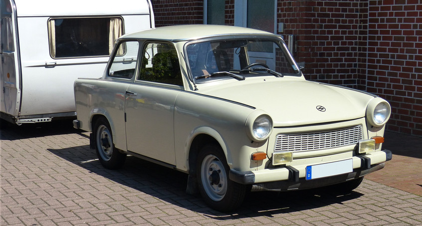 Trabbi-Heben auf dem Arnstädter Stadtfest