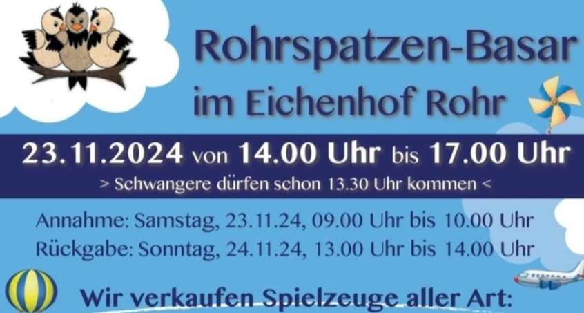 Rohrspatzen Spielzeugbasar